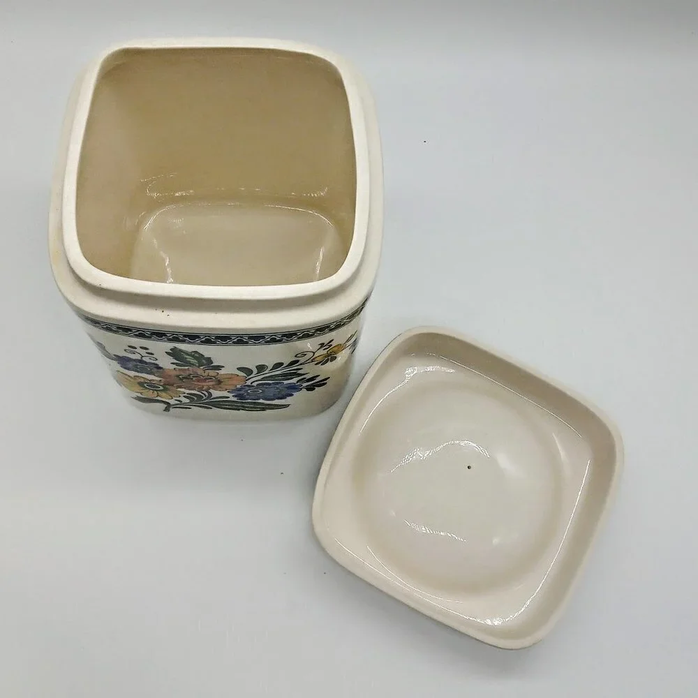Vintage Daeware New Jersey Floral Ceramic Canister Set